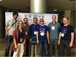 Software Campus-Teilnehmer stellen Forschung bei der ICSE 2014 in Indien vor